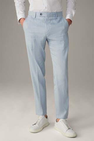 Coupe slim Pantalon à plis 'Till' STRELLSON en bleu : devant
