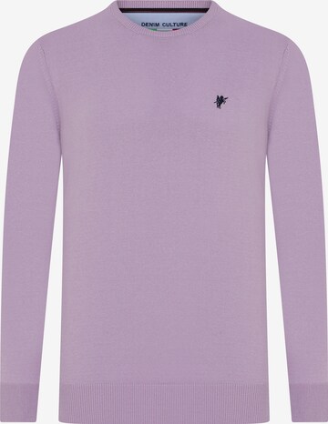 DENIM CULTURE Sweater 'Leroy' in Purple: front