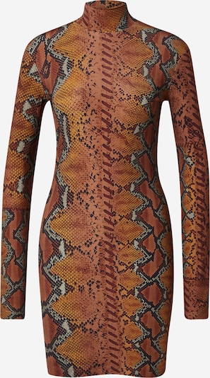Just Cavalli Kleid in braun / gelb / grau, Produktansicht