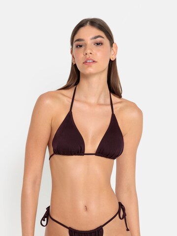 LSCN by LASCANA Triangel Bikinitop 'Nele' in Lila: voorkant