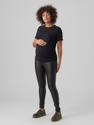 Vero Moda Maternity Skinny Hlače 'Vmmseven' | črna barva