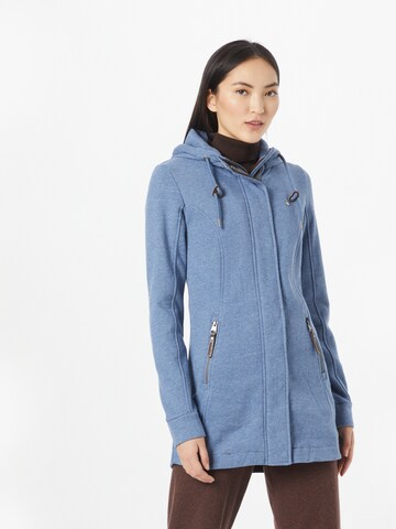 Ragwear Zip-Up Hoodie 'LETTI' in Blue: front