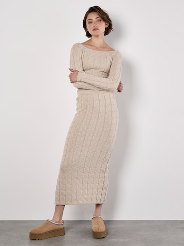 Apricot Cable Knit Cropped Jumper ' ' in Grau