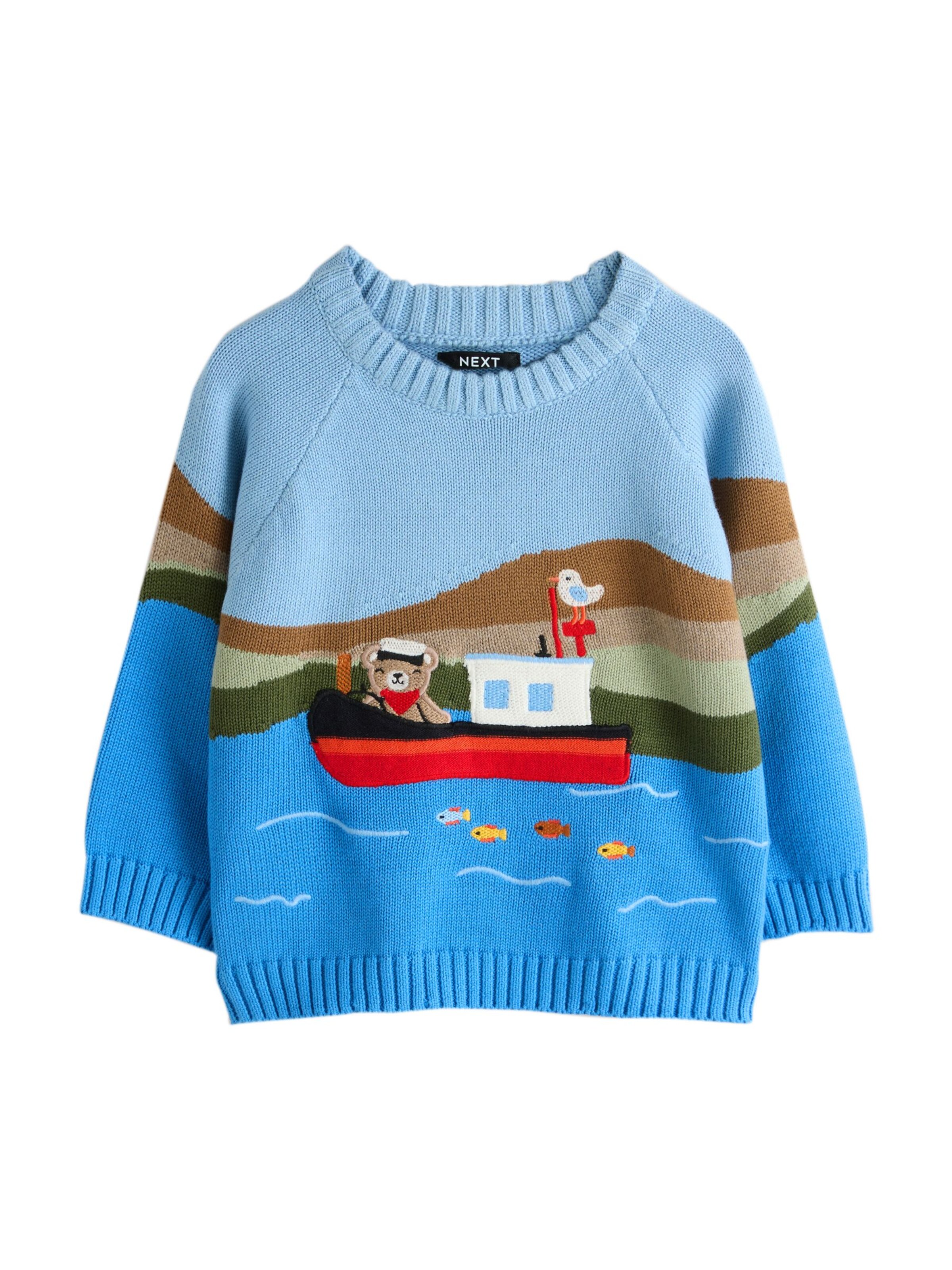 Next Свитер в Синий: спереди