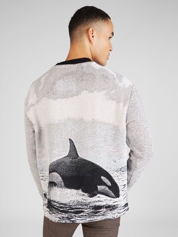 anerkjendt Sweater 'AKKNUD JACQUARD' in Grey