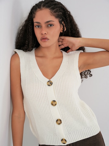 Bigdart Kootud vest, värv beež: eest vaates