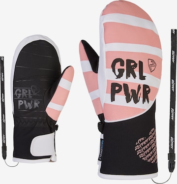 ZIENER Athletic Gloves in Pink: front
