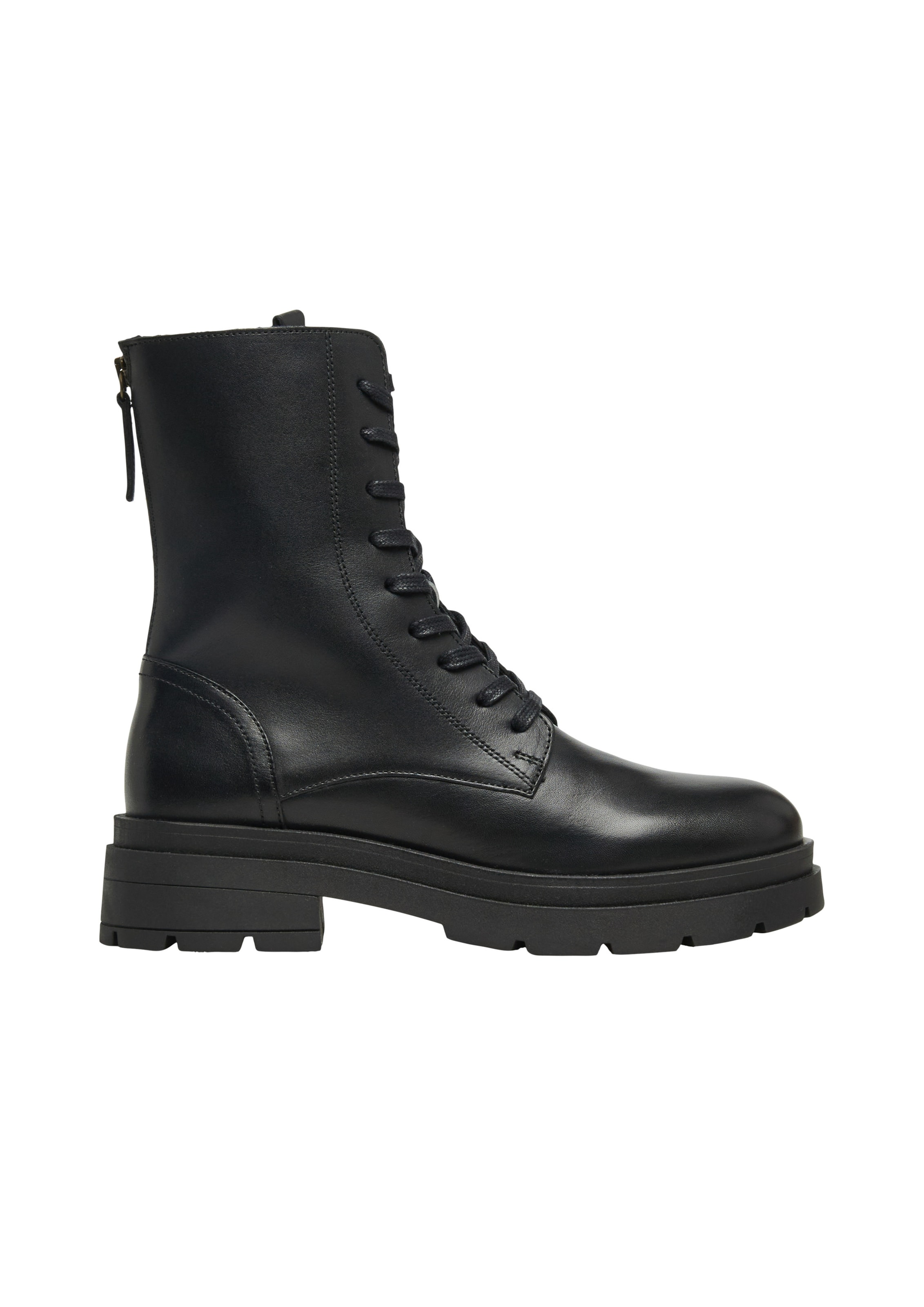 COMMA Schnürstiefelette in Schwarz: Vorderseite