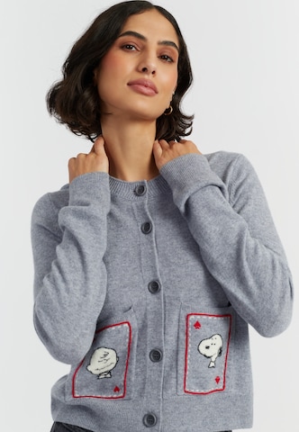 Chinti & Parker Gebreid vest 'Snoopy & Charlie Brown' in Grijs