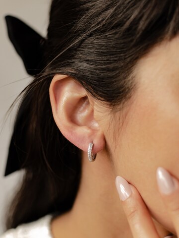 Boucles d'oreilles 'Clear Duo' Hey Happiness en argent