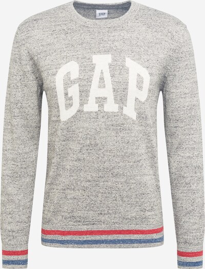 GAP Trui 'INTARSIA' in de kleur Royal blue/koningsblauw / Grijs / Rood / Wit, Productweergave