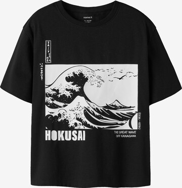 NAME IT Футболка 'NKMMESH HOKUSAI' в Черный: спереди