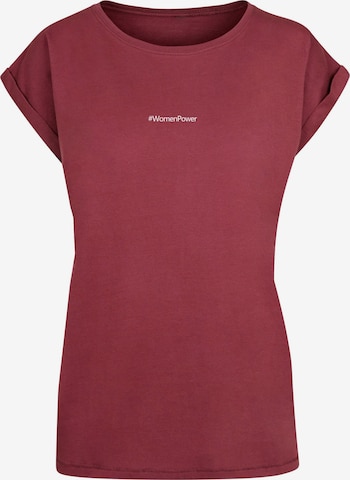 Merchcode T-Shirt 'WD - Strong As A Woman' in Rot: predná strana