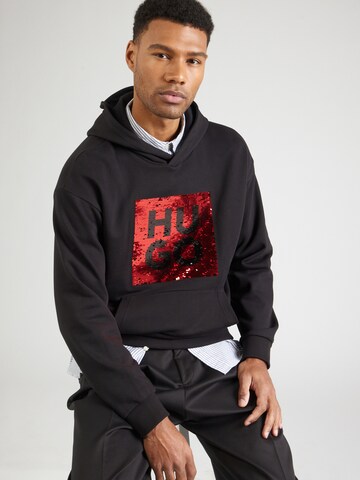 HUGO Sweatshirt 'Deseqino' in Schwarz: Vorderseite