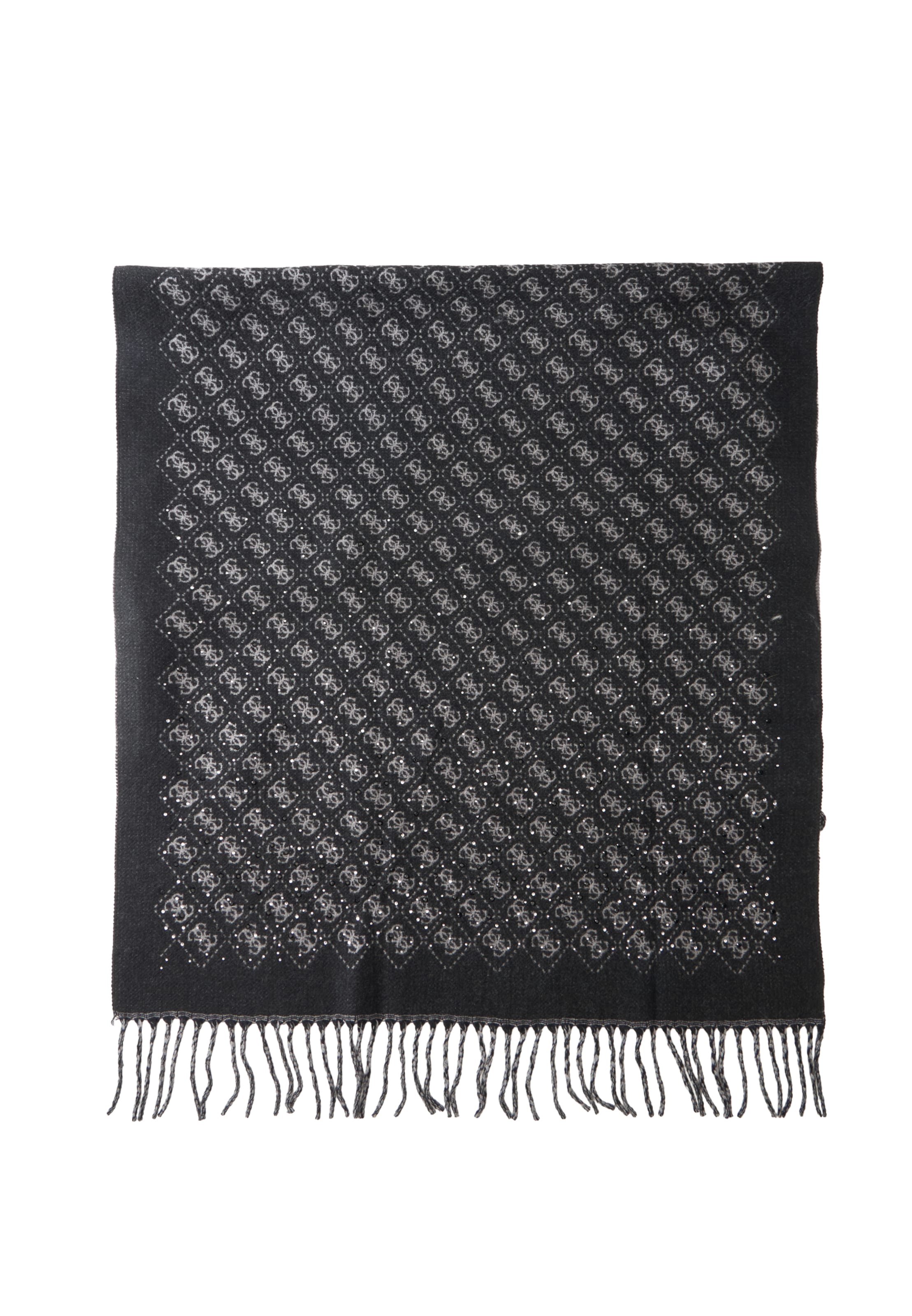 GUESS Sál 'JEWELS 65X180CM JACQUARD SCARF' - fekete: elől