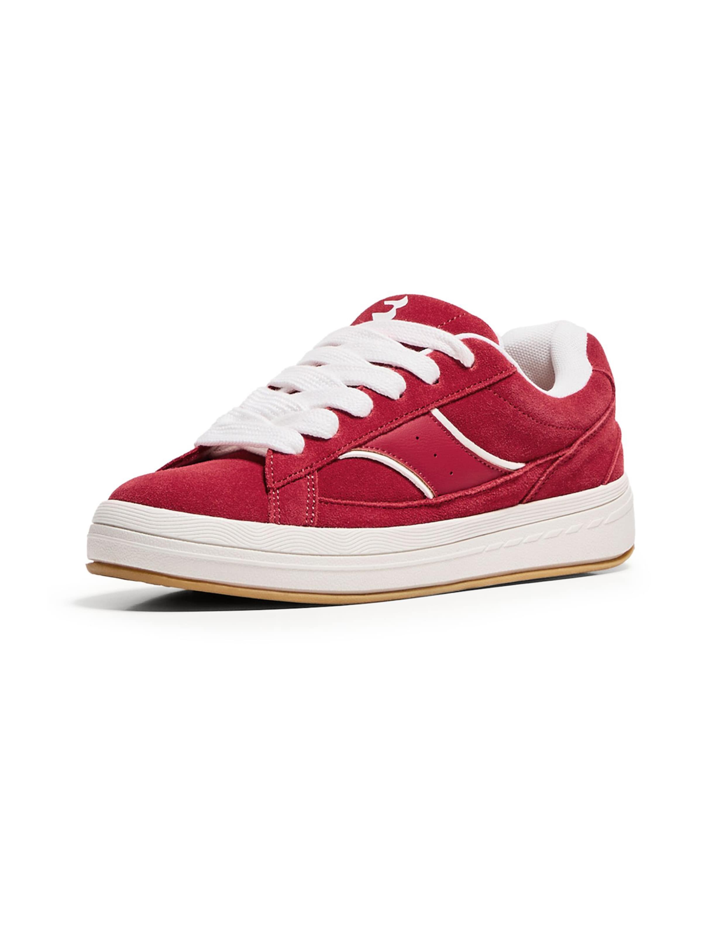 Bershka Platform trainers in Red / White, Item view
