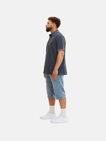 TOM TAILOR Men + Loosefit Shorts in Blau