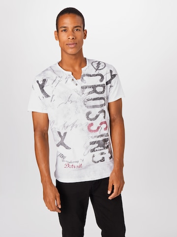 Key Largo - Regular Fit Camisa 'MT HIGHWAY' em branco: frente