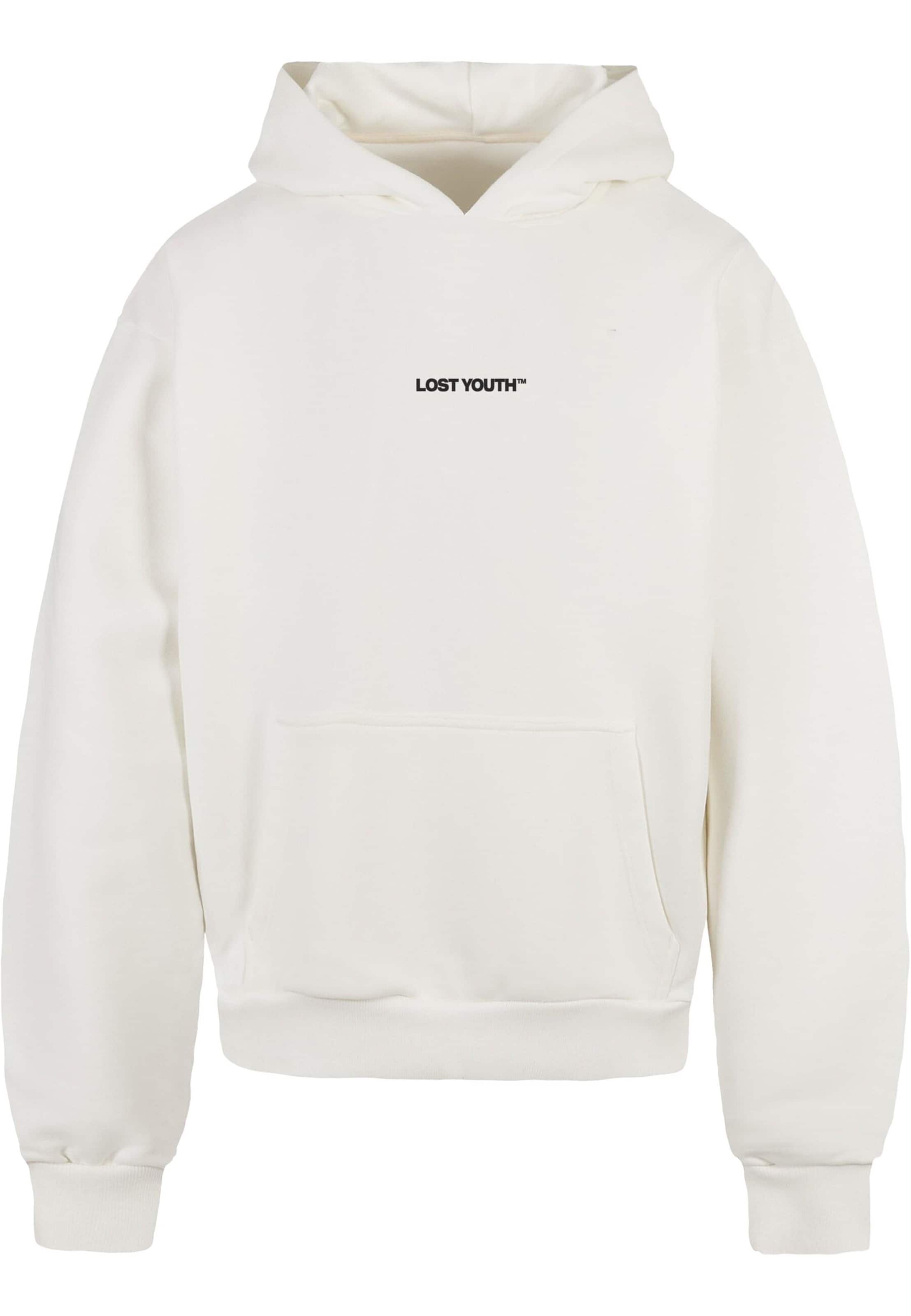 Sweat-shirt 'Chaos' Lost Youth en blanc : devant