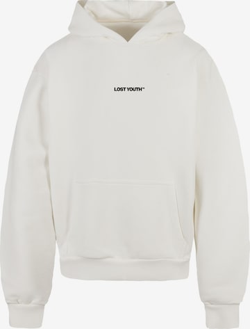 Sweat-shirt 'Chaos' Lost Youth en blanc : devant