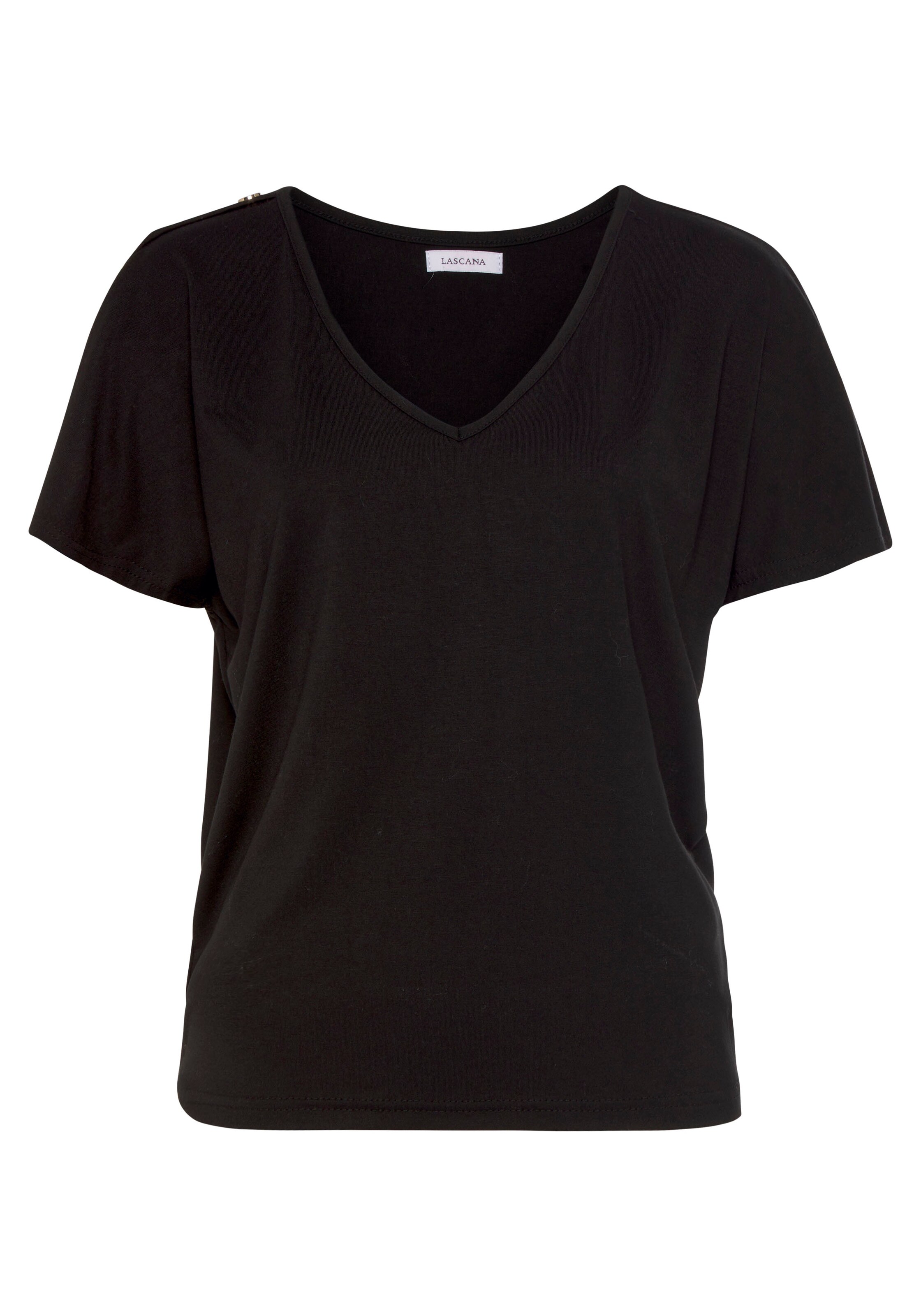 LASCANA Shirt in Black: front