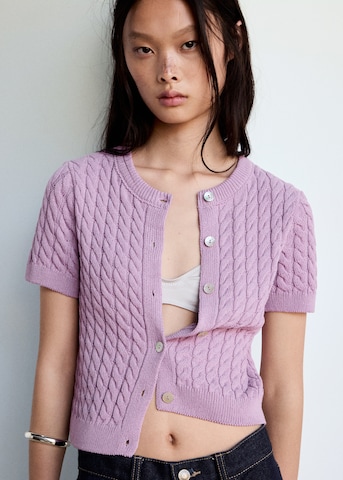 MANGO Strickjacke 'NEVADA' in Lila: Vorderseite