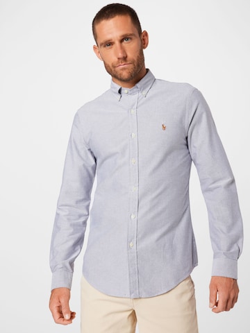 Coupe slim Chemise Polo Ralph Lauren en bleu : devant