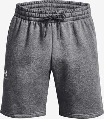 UNDER ARMOUR Workout Pants 'Essential' in Grey: front