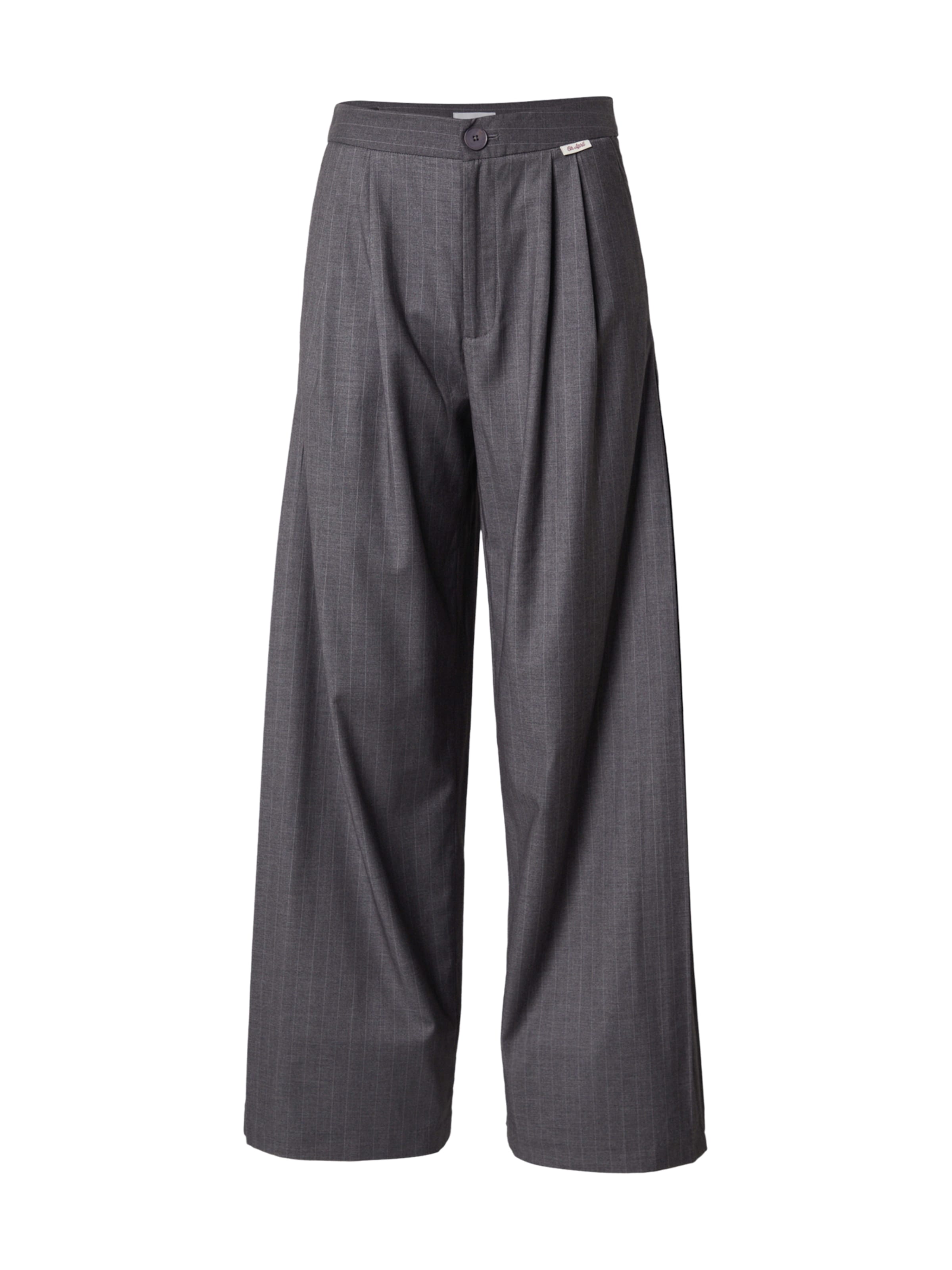 OH APRIL Широкий Брюки со складками 'Leana' в Серый: спереди