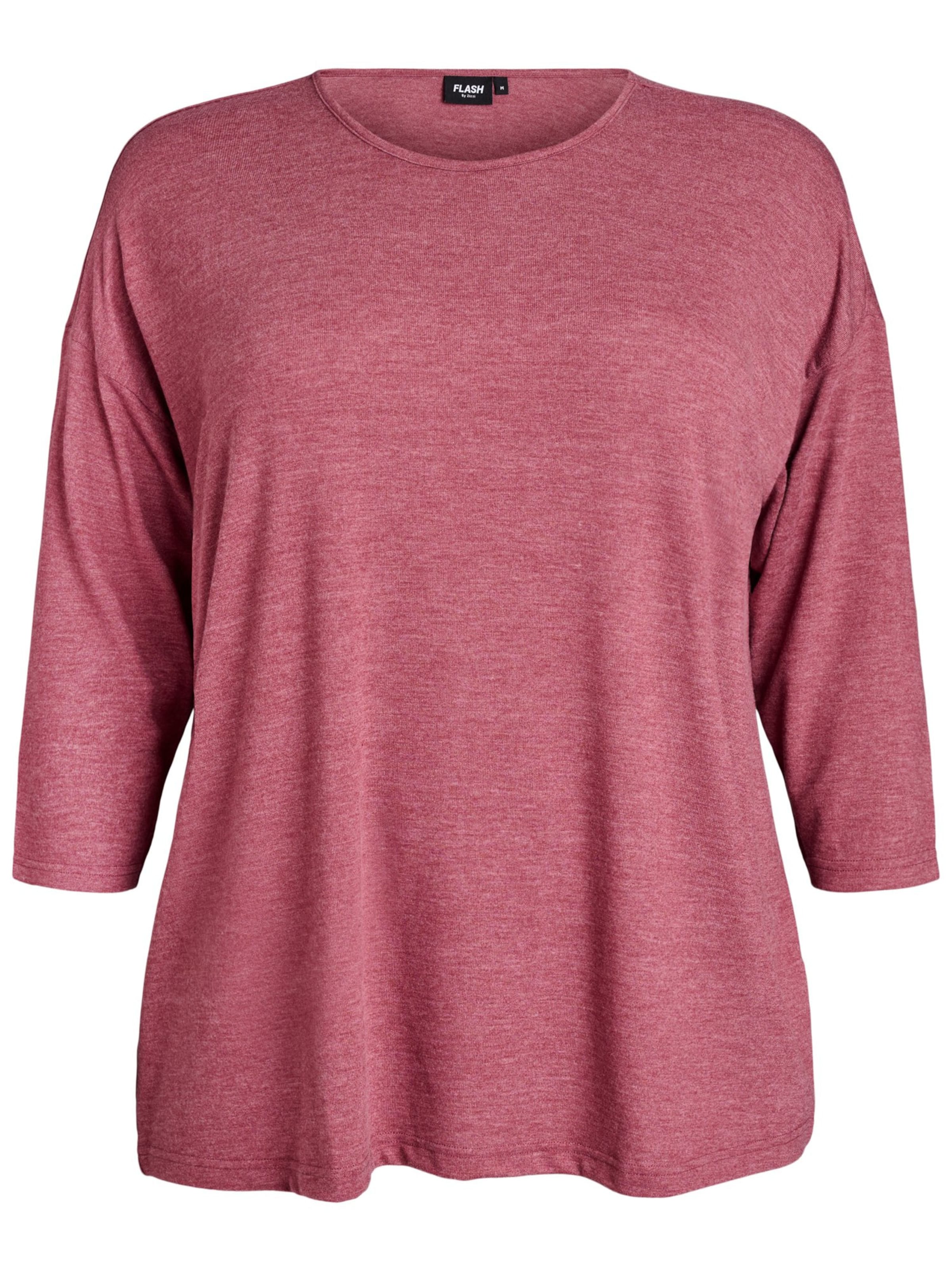 Flash by Zizzi Shirt 'FLROSEY' in Red: front