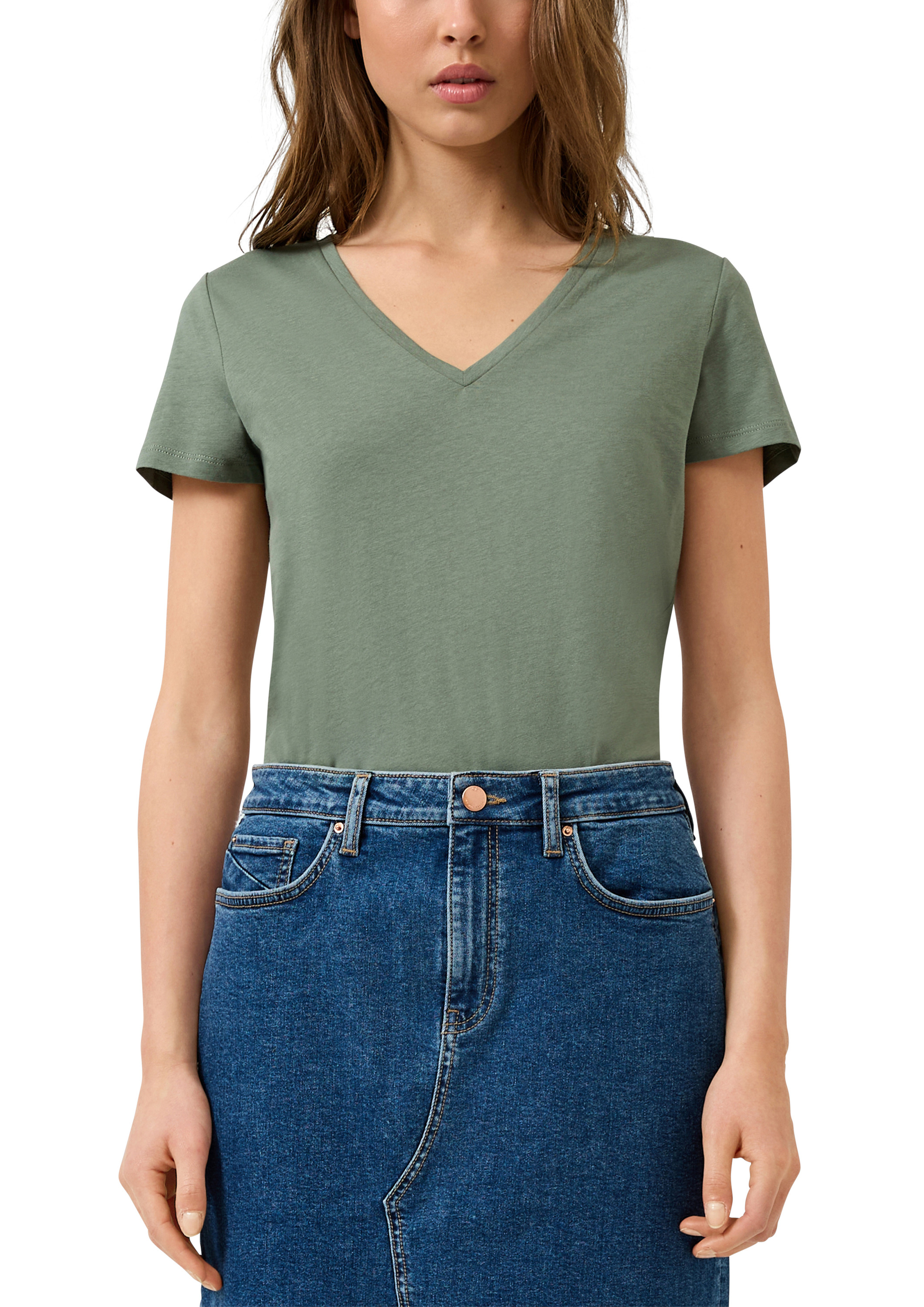 QS T-Shirt Donna - Maniche Corte, Scollo Tondo, Vestibilità Regolare, Basic