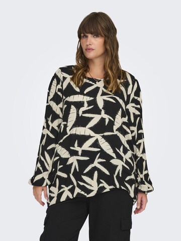 ONLY Carmakoma - Blusa en negro: frente