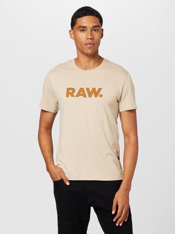 G-Star RAW Shirt 'Holorn' in Beige: voorkant