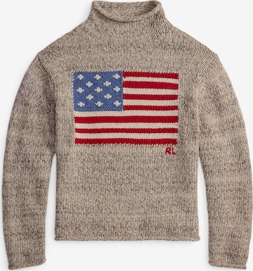Pull-over Polo Ralph Lauren en beige : devant