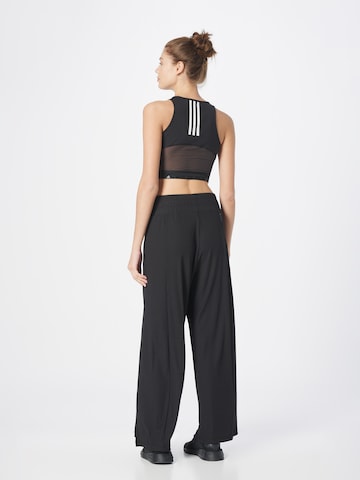 ADIDAS PERFORMANCE Wide leg Workout Pants 'Studio' in Black