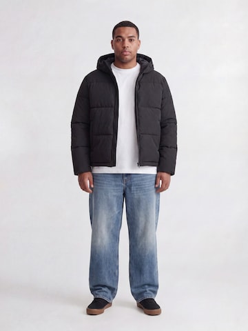 Jack & Jones Plus Kurtka zimowa 'JJGALAXY' w kolorze czarny: przód
