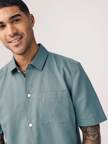 Next Regular fit Button Up Shirt in Green