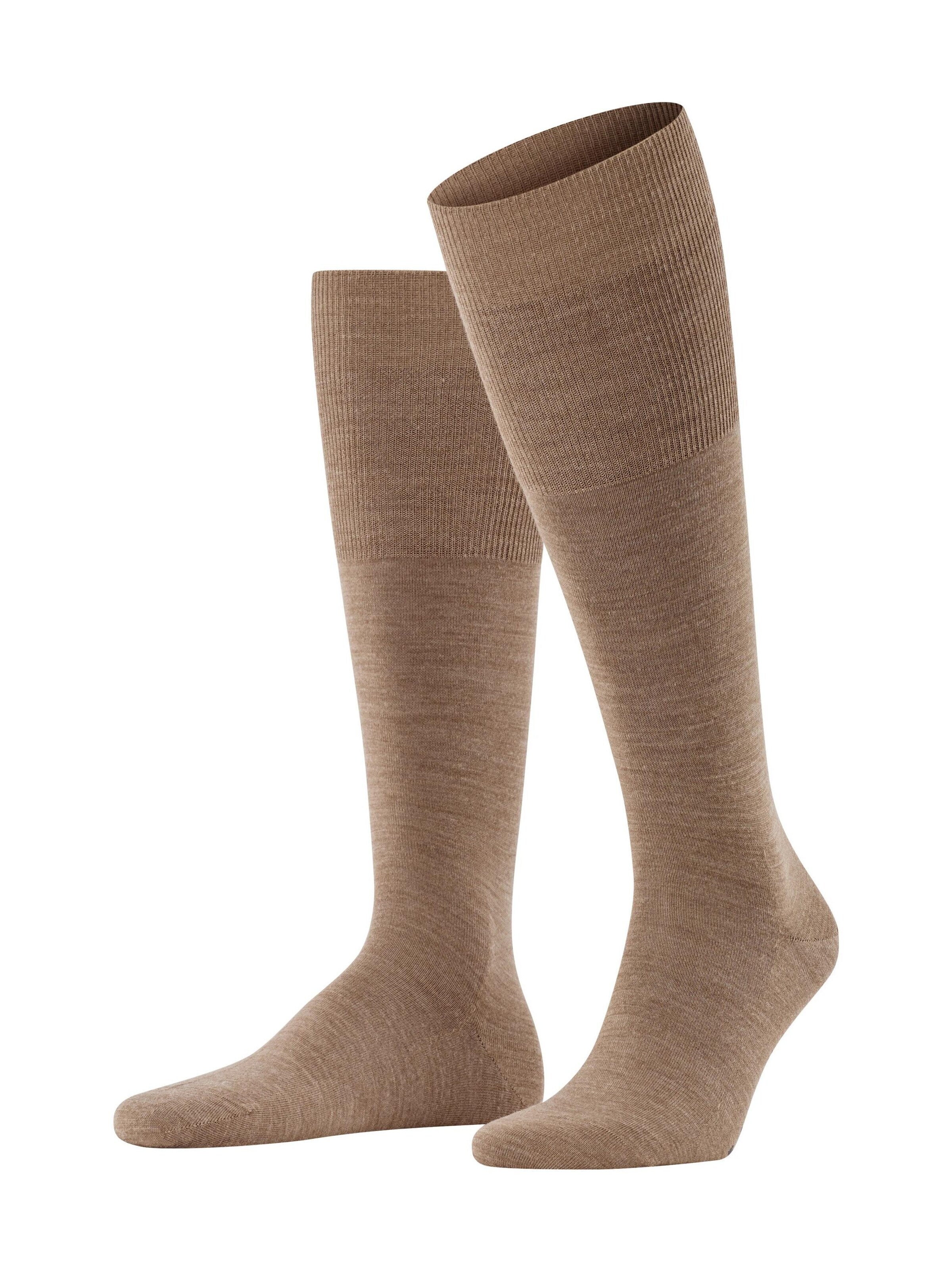 FALKE Knee High Socks 'Airport' in Brown: front