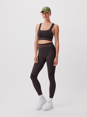 LeGer by Lena Gercke Skinny Workout Pants 'Chani' in Brown