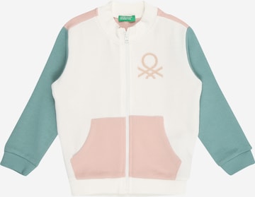 Giacca di felpa di UNITED COLORS OF BENETTON in bianco: frontale