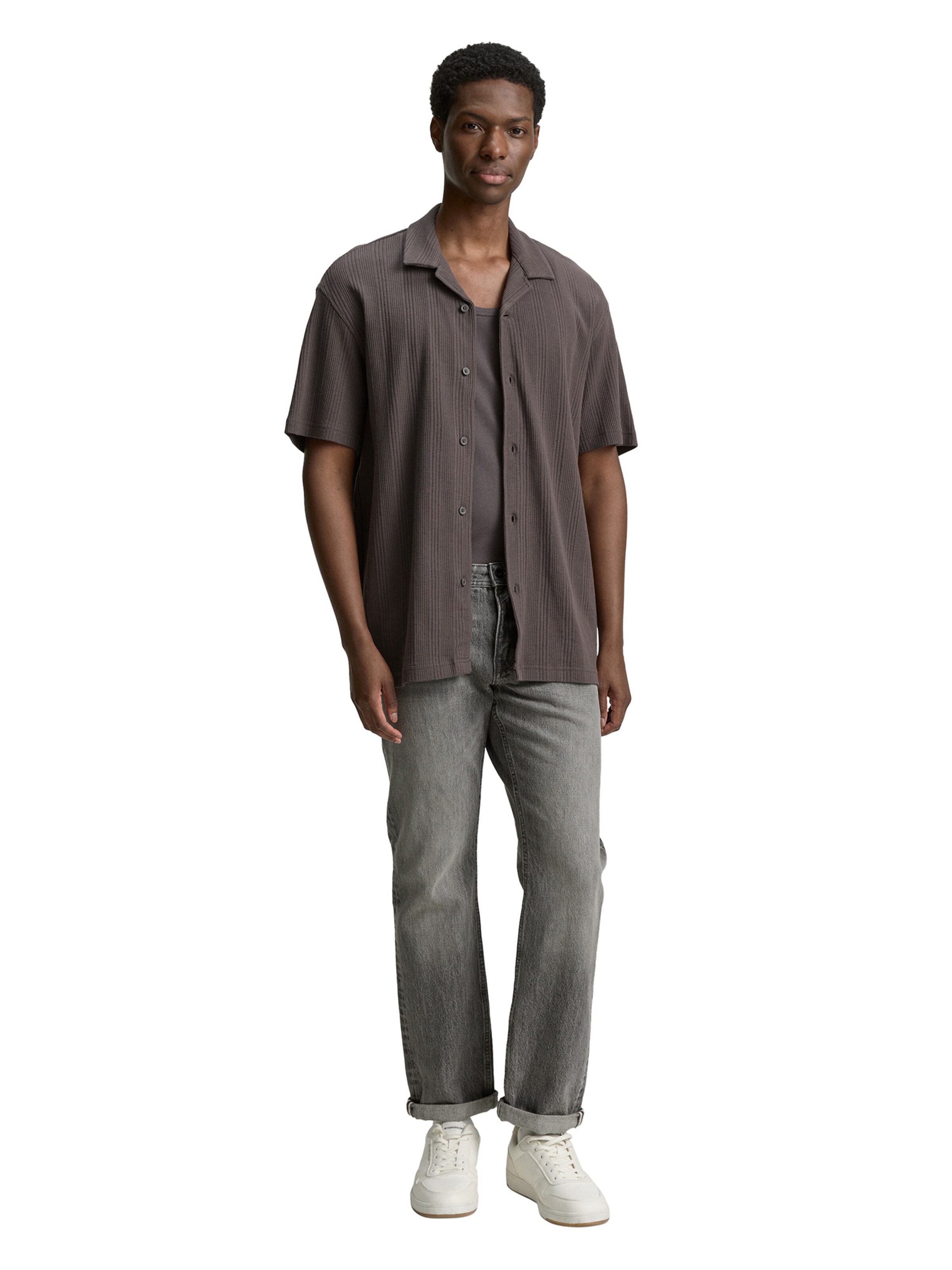 TOM TAILOR DENIM Mugav suurus Triiksärk, värv hall