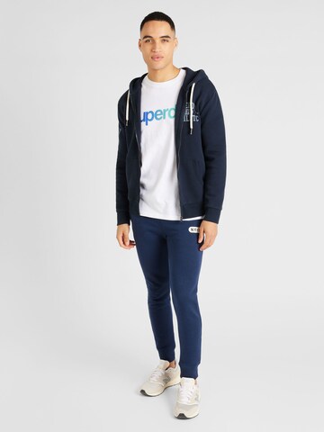 Superdry Sweat jacket 'Athletic' in Blue