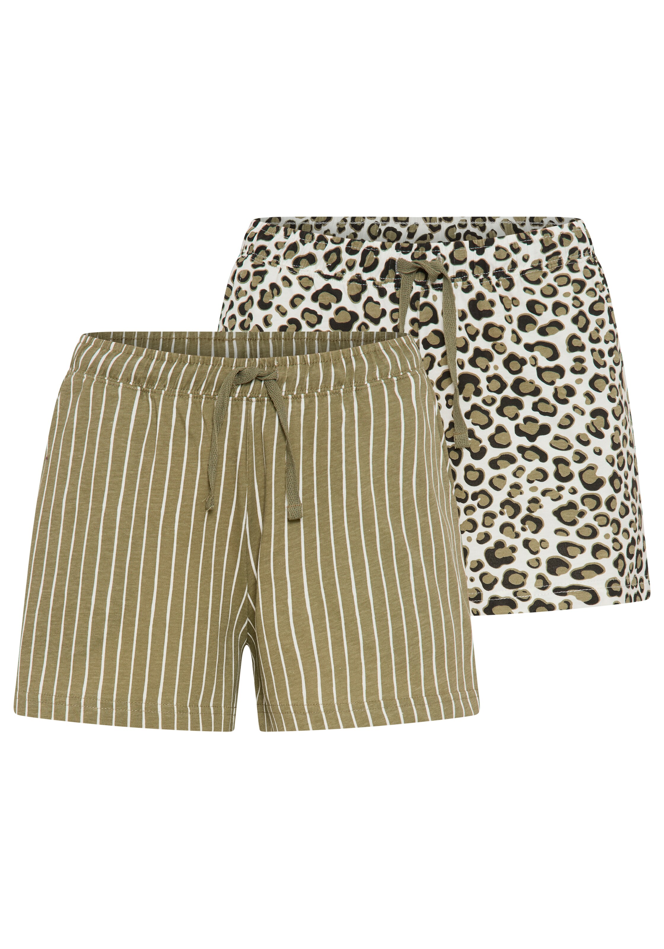 VIVANCE Pyjamashorts in Grün: Vorderseite