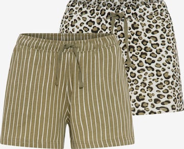 VIVANCE Pyjamashorts in Grün: Vorderseite