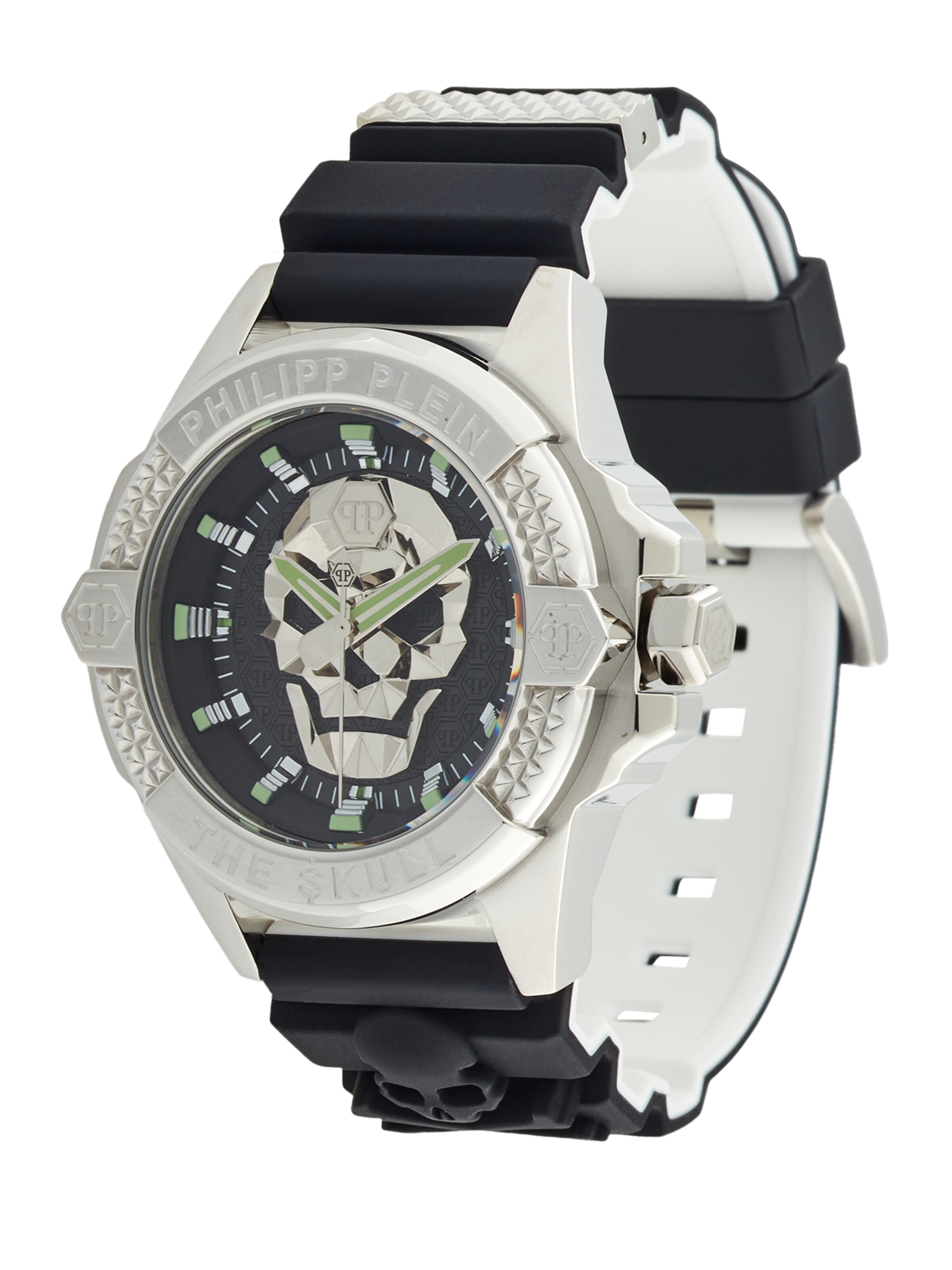 Orologio analogico 'THE $KULL' di Philipp Plein in nero: frontale