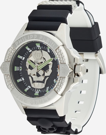 Philipp Plein Analoog horloge 'THE $KULL' in Zwart: voorkant