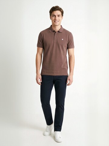 Regular fit Camicia ' Classic ' di TEESHOPPEN in marrone