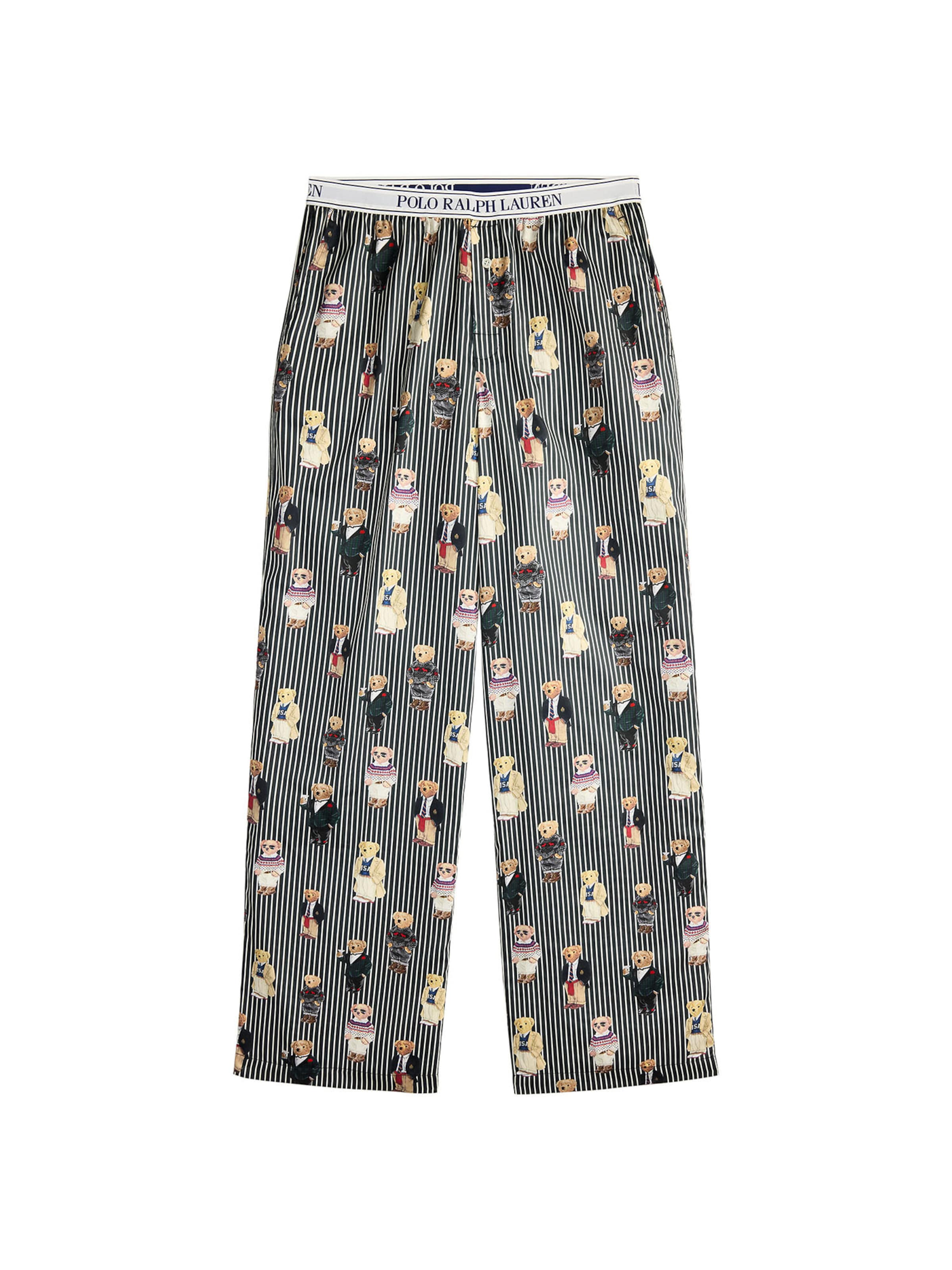 Polo Ralph Lauren Pyjamabroek ' Iconic Bear ' in Grijs: voorkant