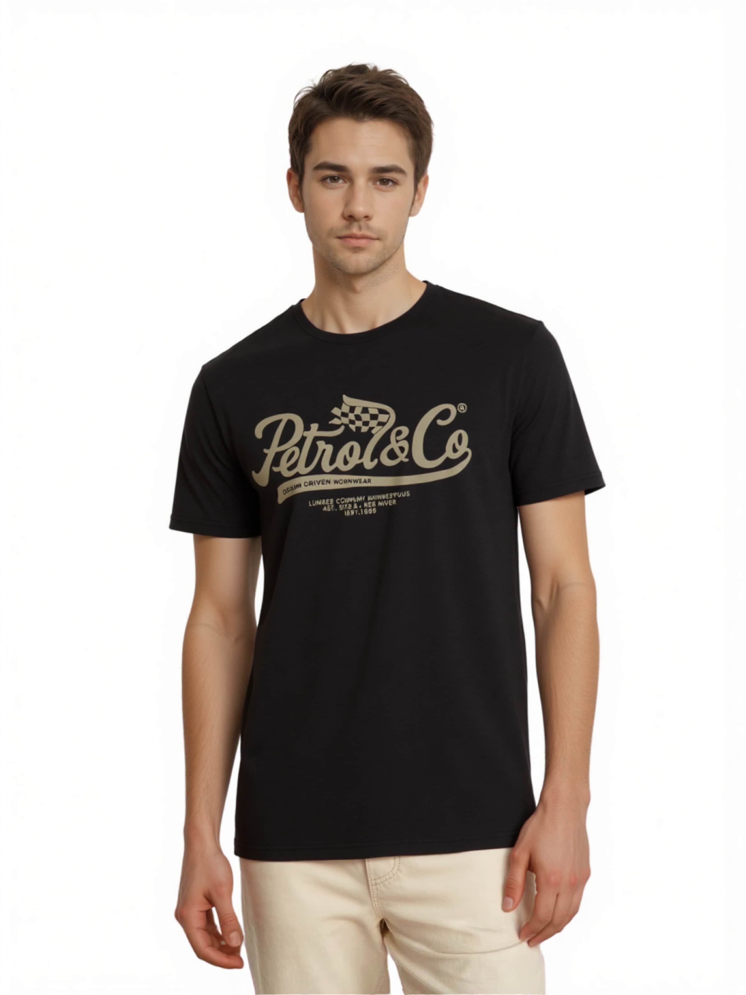 Petrol Industries T-Shirt in Schwarz: Vorderseite