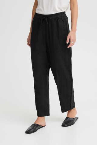 ICHI - Pierna ancha Pantalón 'Linno' en negro